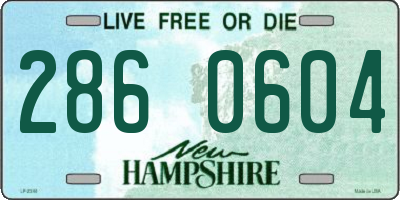 NH license plate 2860604
