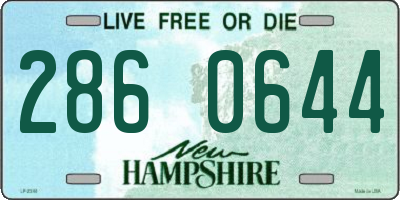 NH license plate 2860644