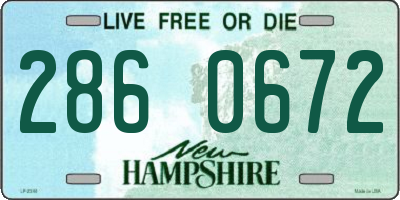 NH license plate 2860672