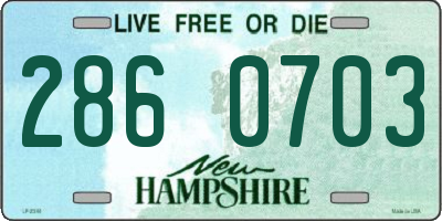 NH license plate 2860703