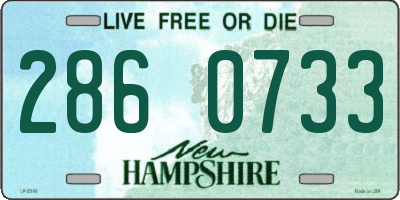 NH license plate 2860733