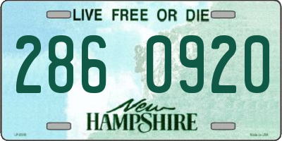 NH license plate 2860920