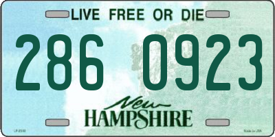 NH license plate 2860923
