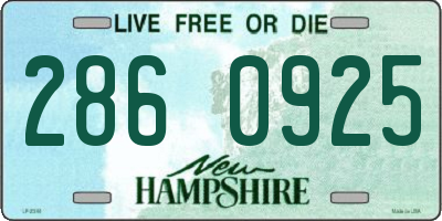 NH license plate 2860925