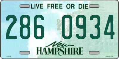 NH license plate 2860934