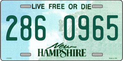 NH license plate 2860965