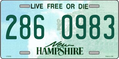 NH license plate 2860983
