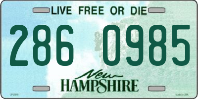 NH license plate 2860985