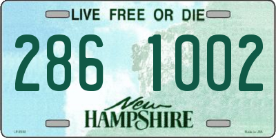 NH license plate 2861002