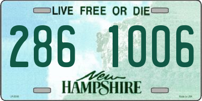NH license plate 2861006