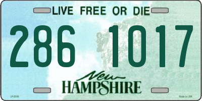 NH license plate 2861017