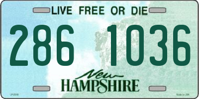 NH license plate 2861036