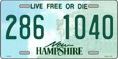 NH license plate 2861040