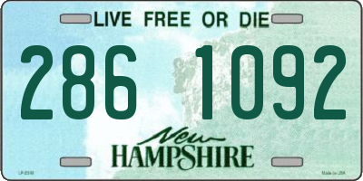 NH license plate 2861092