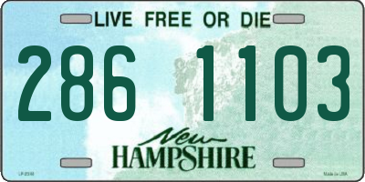 NH license plate 2861103