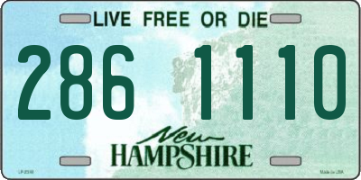NH license plate 2861110