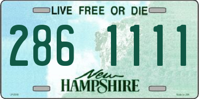 NH license plate 2861111