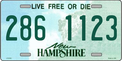 NH license plate 2861123