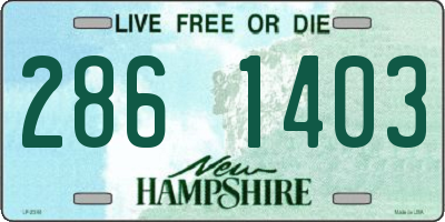 NH license plate 2861403