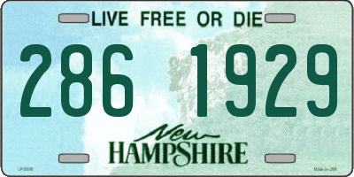 NH license plate 2861929