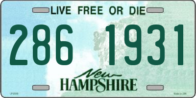 NH license plate 2861931