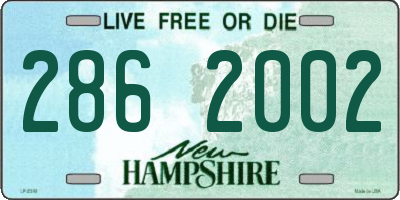 NH license plate 2862002