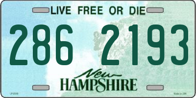 NH license plate 2862193