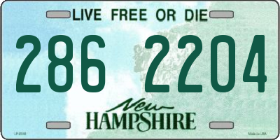 NH license plate 2862204