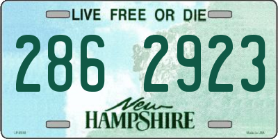 NH license plate 2862923