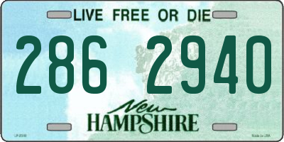 NH license plate 2862940