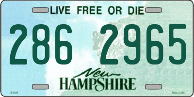 NH license plate 2862965