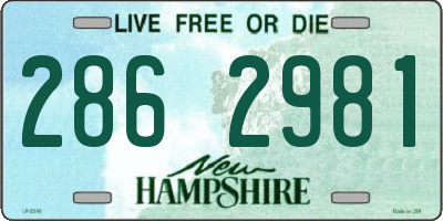 NH license plate 2862981