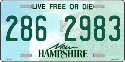 NH license plate 2862983