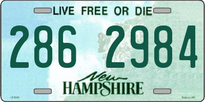 NH license plate 2862984