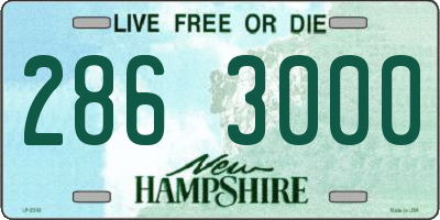 NH license plate 2863000