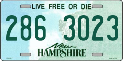 NH license plate 2863023