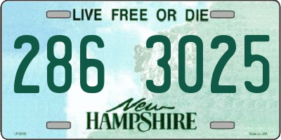 NH license plate 2863025