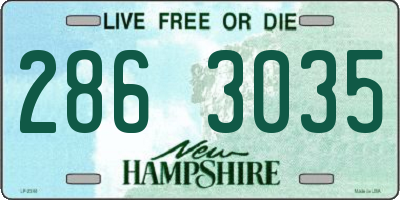 NH license plate 2863035