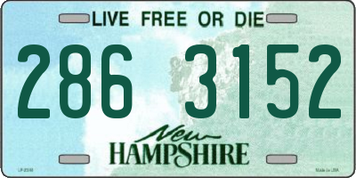 NH license plate 2863152