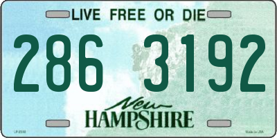 NH license plate 2863192