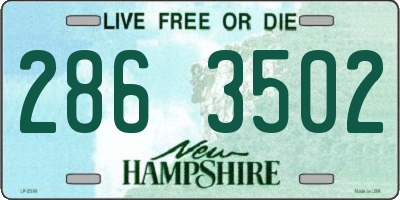 NH license plate 2863502