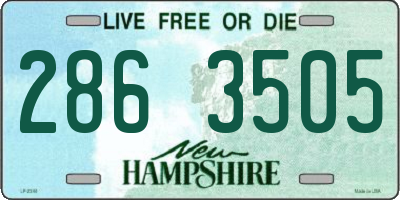 NH license plate 2863505