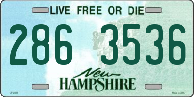 NH license plate 2863536