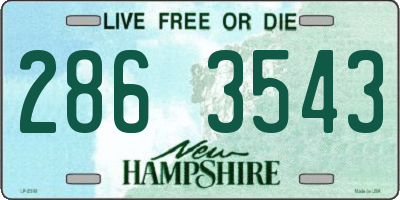 NH license plate 2863543