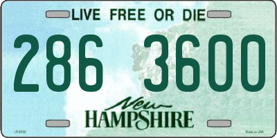 NH license plate 2863600