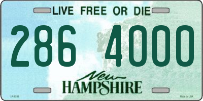 NH license plate 2864000
