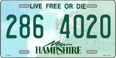 NH license plate 2864020