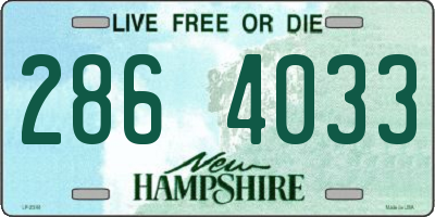 NH license plate 2864033