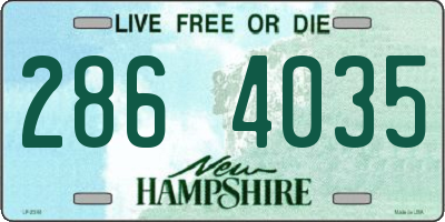 NH license plate 2864035