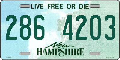 NH license plate 2864203